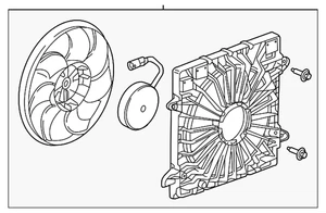 Genuine GM Engine Cooling Fan Assembly 23412299 - Picture 1 of 4