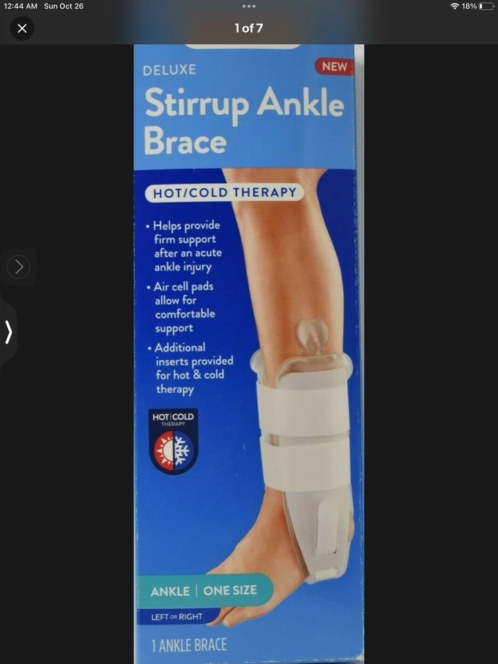 Tobillera estribo ajustable Walgreens se adapta al pie izquierdo o derecho talla única Foto 1 de 4