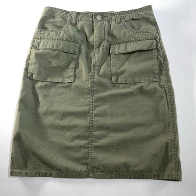 Polo Jeans Co Ralph Lauren Women’s Skirt 8 Green Utility Cargo Ripstop VTG 90’s - Image 1 of 4