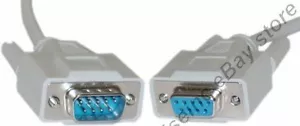 Lot10 3 Fuß kurz DB9 Pin Stecker-Buchse Verlängerung Seriell RS232 Straight Through Kabel - Bild 1 von 1