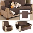 Easy Installation Sofa Slipcover House Furniture Protector Cover Coffee Color