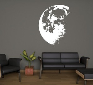 WALL STICKERS MURALI Luna moon galaxy stelle casa muro adesivo home decor