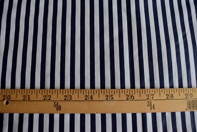 CAMISA AZUL MARINO Y BLANCO ROTO RAYAS TELA ALGODÓN 3 1/2 YARDAS Foto 1 de 2