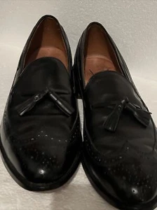 ALLEN EDMONDS MANCHERSTER Wingtip Tassels Loafer Black Leather SZ 14 A As Is - Picture 1 of 19