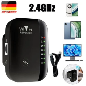 WLAN Verstärker Repeater Router Wifi Signal Verstärker Booster 300 Mbit/s - Bild 1 von 12