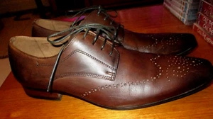 NEAR NEW FLORSHEIM TOP QUALITY AUSSIE DESIGNER BROWN LACE UP SHOES sz 8 $200 - Picture 1 of 5