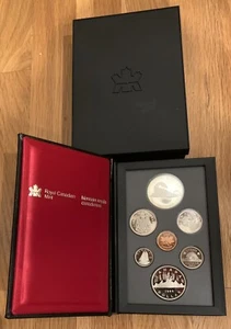 1986 Royal Canadian Mint 7-Coin Double Dollar Proof Set w/Box & Papers - Picture 1 of 11