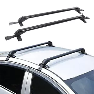 Universal 43.3" Aluminum Car Top Roof Rack Cross Bars Luggage Carrier with Lock - Picture 1 of 12