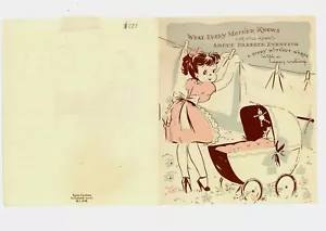 Biglietto Auguri 1941 Cardozo Buzza Vintage Quello che Ogni Mamma Sa Usato Bambino - Foto 1 di 6