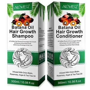 Batana Oil Hair Growth Shampoo & Conditioner 300ml, Encourage Growth, Shiny - Picture 1 of 46