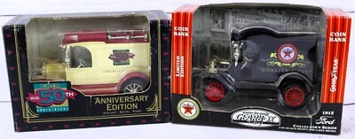 ERTL Modelo T 50 Aniversario Diecast Banco y Ford Texaco 1912 Coche de Entrega Nuevo de Lote Antiguo Foto 1 de 4
