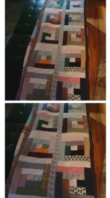 Funda de cama ajustada vintage hecha a mano con retazos 28"x73"x15" Foto 1 de 3