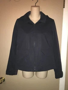 TORY BURCH LADIES COTTON NAVY JACKET SIZE 6 - Picture 1 of 9