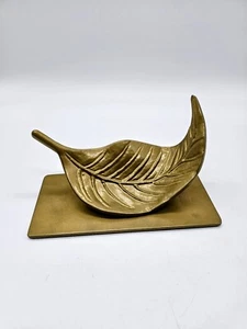 Ikea Markniva Leaf Decoration Figure Gold Gilt Cast Metal Color Shelf Decor Glam - Picture 1 of 9