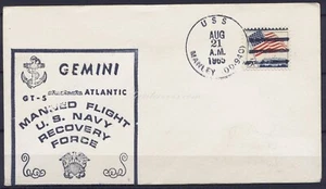Cover United States, 1965. USS Manley. Gemini GT 5 Manned Flight Atlantic US Nav - Picture 1 of 3