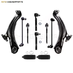 For 2008-2013 Nissan Rogue 10 Pcs Front Sway Bar End Tie Rod End Kit - Picture 1 of 11