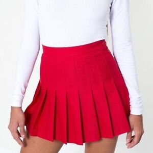 American Apparel Women's Tennis Skirt in American Beauty SIZE SMALL