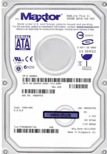 Hard Drive MAXTOR MAXLINE PLUS II 250GB 7200RPM 8MB SATA 7Y250M0 3.5'' Inch - Picture 1 of 3
