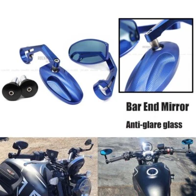 Винтажные круглые зеркала регулируемая пара для YAMAHA BWS 125 BWS 50 SMAX XMAX синий - Изображение 1 из 4