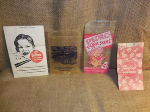 Lot of 4  Vintage Mid Century Popcorn ,food paper bag,Pedro Popcorn#A46 - Picture 1 of 11