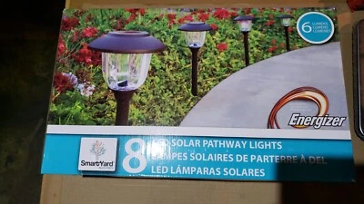 Smartyard LED Energizer Solar Pathway Lights, 8 Pack