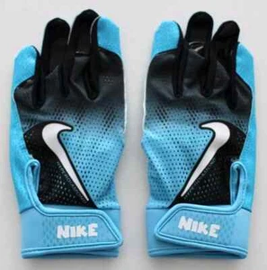 Nike Hyperdiamond Batting Gloves 3.0 Youth Large Black/Baltic Blue/White - Picture 1 of 4
