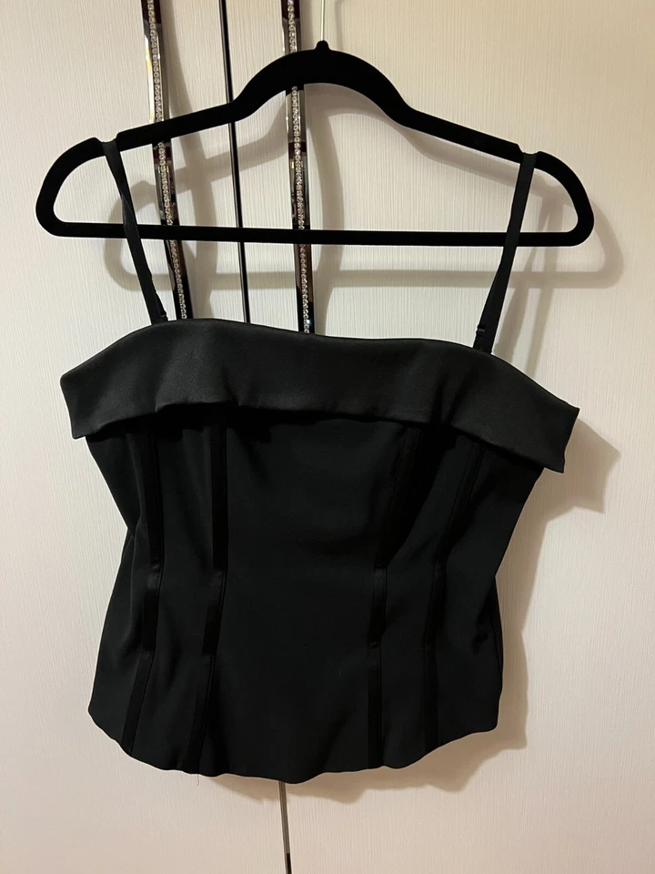 Bustier espartilho preto H&M tamanho Us14 eu44 - Imagem 1 de 3