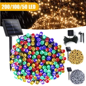 50/100/200/500 LED Solar Power Fairy Garden Lights String Outdoor Party Wedding - Picture 1 of 16