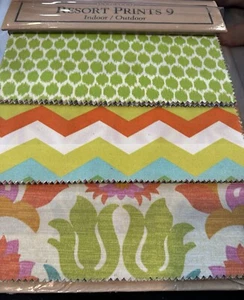 Dogwood Resort Prints 9 Indoor/ Outdoor Fabric Book Sample 36 PCs  - Picture 1 of 8