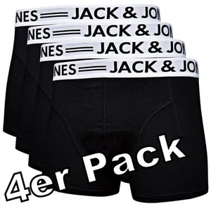 Pack de 4 calzoncillos boxer Jack Jones negros para hombre S M L XL XXL - Imagen 1 de 3