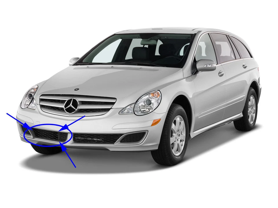 MERCEDES R-CLASS FRONT BUMPER RIGHT MESH GRILLE GRID R320 R350 R500 NEW GENUINE - Image 1 of 1