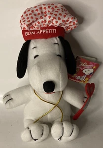 Vintage Peanuts Snoopy Bon Appetit! Cook Hat 8” Plush - Bild 1 von 5