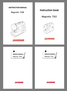 Janome 7312 7318 Magnolia Bedienungsanleitung oder Service & Teileliste CD oder DWNLD - Bild 1 von 15