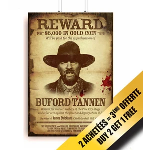 Retour Vers le Futur Wanted Poster Biff Tannen Buford Tannen - Foto 1 di 5