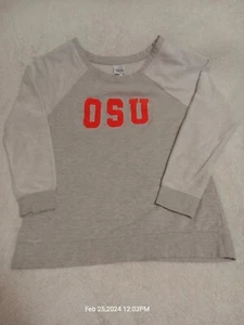 Oklahoma State University Pullover Sweatshirt Women's Large Scoop Neck Gray - Picture 1 of 6