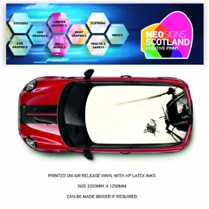 Bedruckte Dachfolie für Mini oder jedes Auto Air Release Vinyl CRW07 - Bild 1 von 1