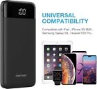 Portable Charger USB C Battery Pack 3A Fast Charging 10400mAh Power Bank - Black