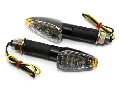 Blinker Paar LED Sparkle schwarz 40 mm E-geprüft Tourer für Suzuki Yamaha MZ BMW - Bild 1 von 3