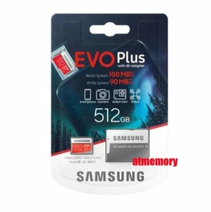Samsung EVO Plus 512GB Micro SD SDXC MicroSDXC Class 10 100MB/s - Picture 1 of 1