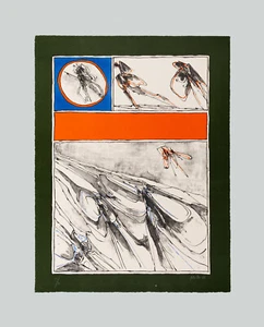 Achille PERILLI - "Senza titolo", 1966 - Litografia, 61 x 47 cm - Imagen 1 de 5