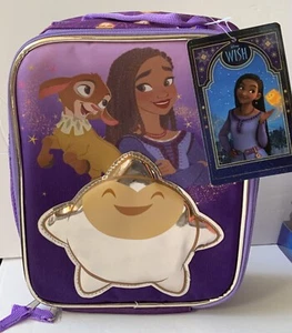 Bolsa de almuerzo reutilizable aislada para niños Disney WIsh con botella de agua de malla - Imagen 1 de 5