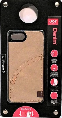 NUEVO Joy Factory Apple iPhone 5 FUNDA RÍGIDA PREMIUM CAQUI DENIM con Protector de Pantalla Foto 1 de 4