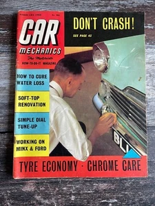 Car Mechanic Magazine February 1962 60's 1960's Chrome Care Minx Tyre Care - Picture 1 of 16