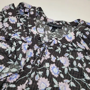 Lane Bryant, schwarz/rosa geblümte Bluse, Kurzarm, Größe 18/20 - Bild 1 von 7
