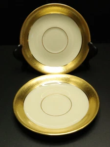 2 Lenox Westchester nastro incrostato oro 5 3/4" solo dischi nuovi di zecca francobollo M-139 - Foto 1 di 6