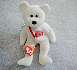1 LUGLIO COMPLEANNO - ESCLUSIVA CANADA - ACERO - TY BEANIE BABY - SPLENDIDO ORSO - Foto 1 di 12