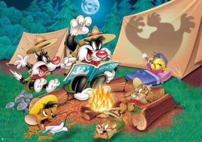 Mural de pared gigante Looney Tunes papel pintado dormitorio infantil Silvestre 368x254 cm Foto 1 de 2