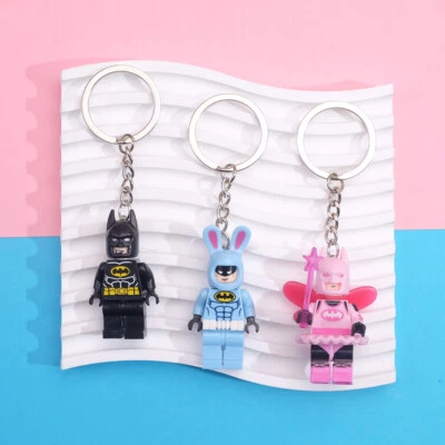 MARKENLOS Pink Fairy Batman Car Bag Pendant Keychain Small Gift Anime Keyring DE