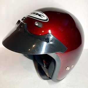 KBC TK 110 Motorcycle Helmet Solid Red Size XL 61-62 CM Snell DOT Approved - Picture 1 of 9