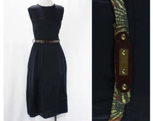 Small 40s Gabardine Dress - Petite Ladies Size 4 - Teen Size 16 - 1940s 50s - Picture 1 of 5